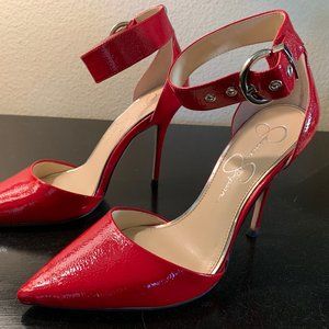 Jessica Simpson RED patent leather stilettos women